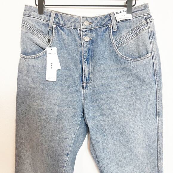 Topshop High Waisted Mom Tapered Leg Size US 10 Brand New - Picture 3 of 7